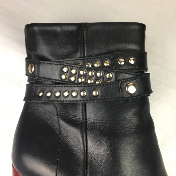 Firenze Aston black stud leather ankle boots - Picture 11 of 13